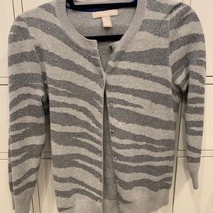 Banana Republic Silver Zebra Cardigan